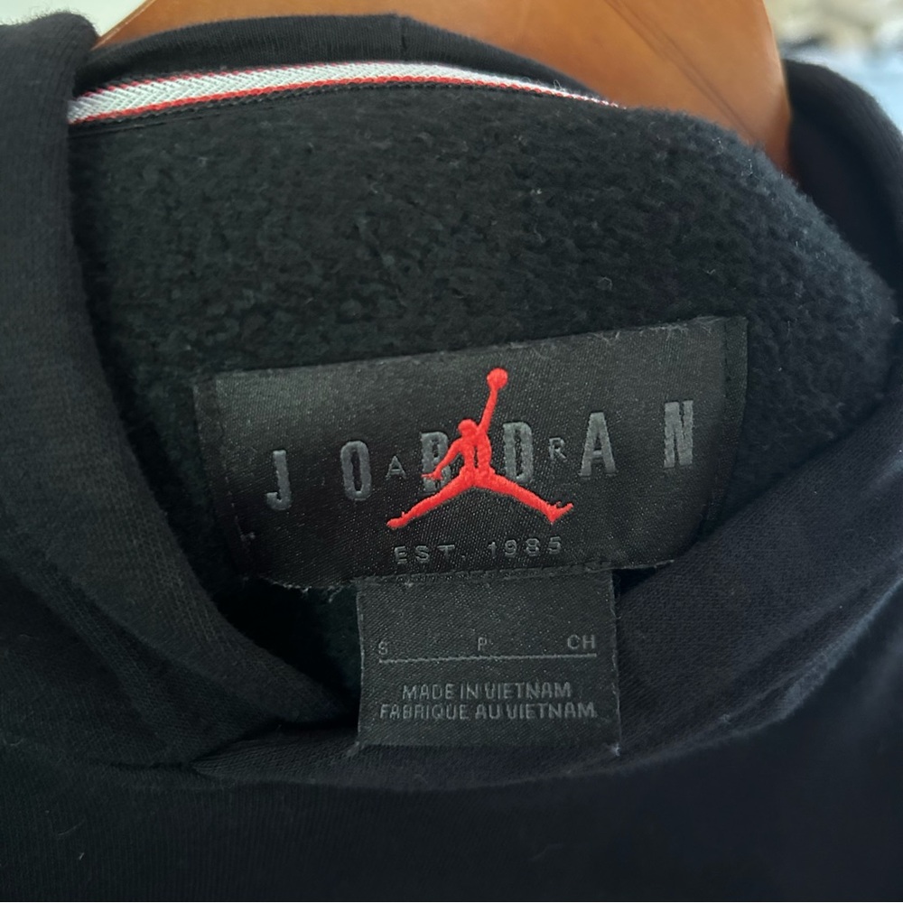 Nike Air Jordan Pullover Hoodie Black Mens Size Small Jumpman Great Condition - Picture 9 of 9